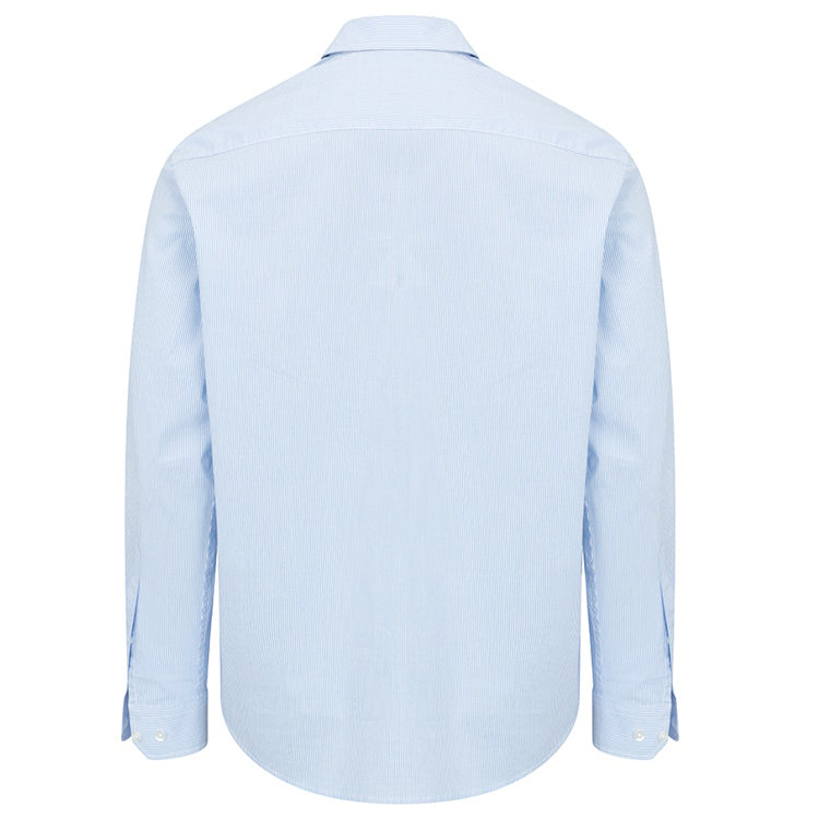 Hoggs of Fife Ingliston Stretch Stripe Shirt - Blue/White