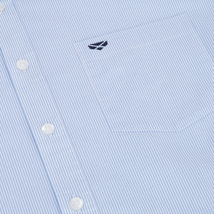 Hoggs of Fife Ingliston Stretch Stripe Shirt - Blue/White