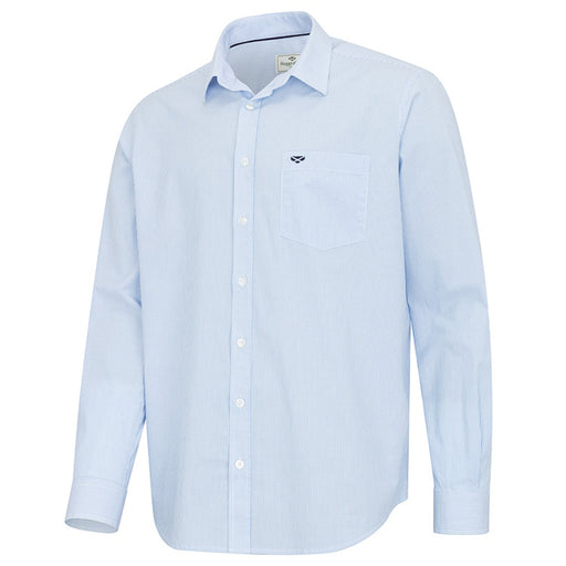 Hoggs of Fife Ingliston Stretch Stripe Shirt - Blue/White