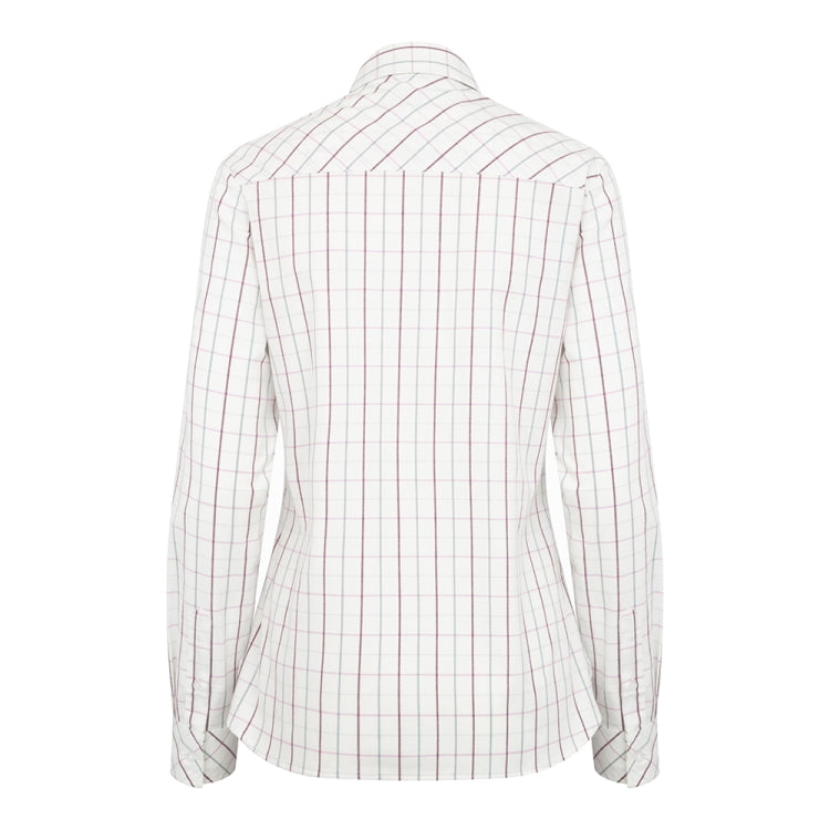 Hoggs of Fife Ladies Aberlady Tattersall Shirt - Purple/Mineral Blue