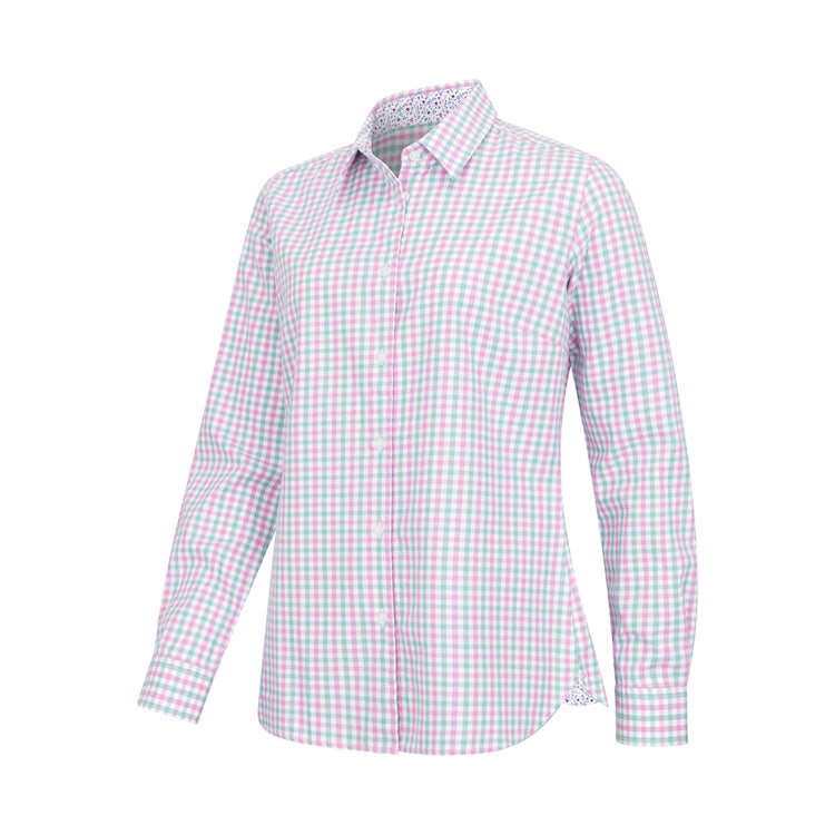 Hoggs of Fife Ladies Becky II Shirt - Seafoam/Candy