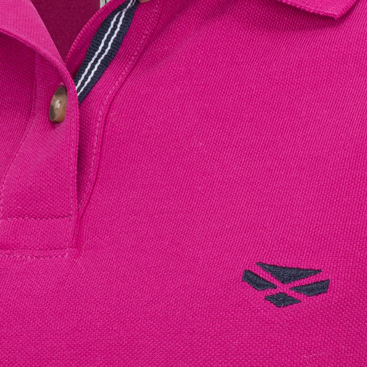 Hoggs of Fife Ladies Cora Pique Polo Shirt - Berry