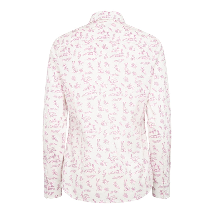Hoggs of Fife Ladies Hare Print Shirt - Pink