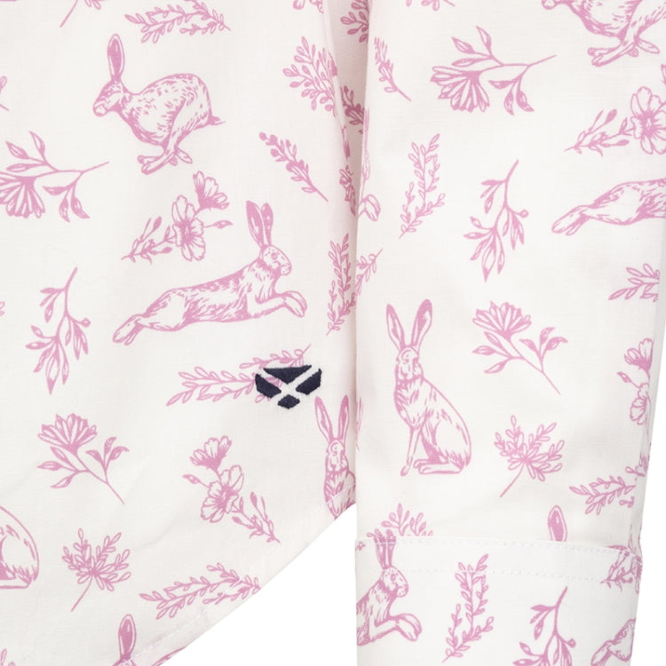 Hoggs of Fife Ladies Hare Print Shirt - Pink