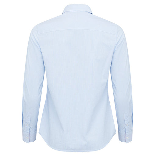 Hoggs of Fife Ladies Ingliston Stretch Stripe Shirt - Blue/White