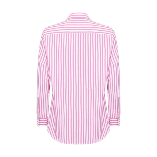 Hoggs of Fife Ladies Sophia Oversized Stripe Shirt - Berry