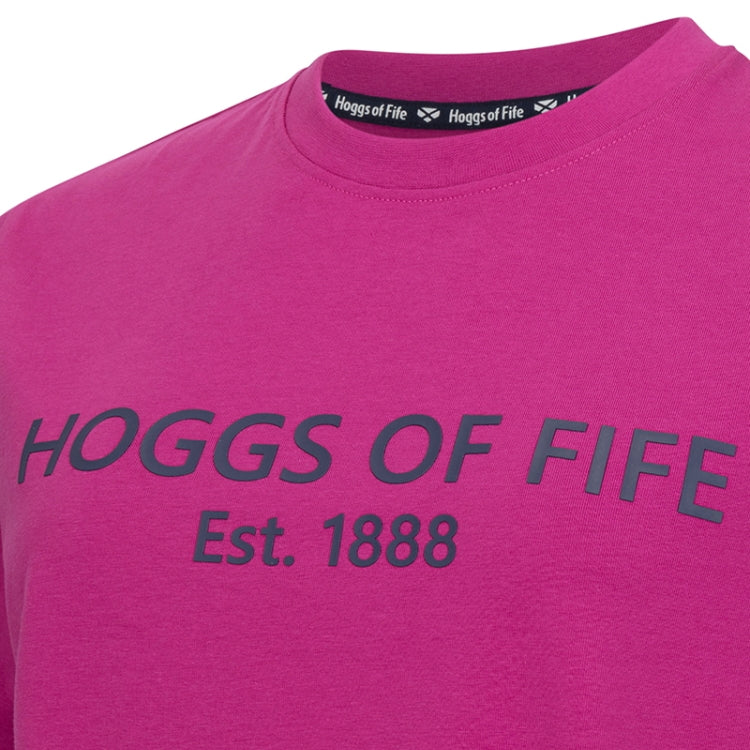 Hoggs of Fife Ladies Stella Printed T-Shirt - Berry