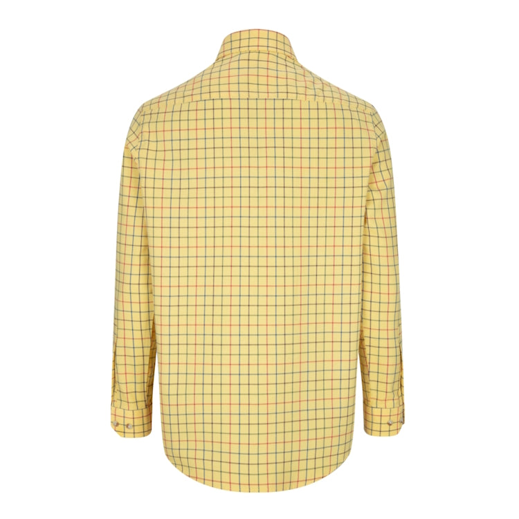 Hoggs Of Fife Governor Premier Tattersall Shirt - Gold Check