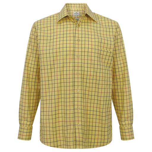 Hoggs Of Fife Governor Premier Tattersall Shirt - Gold Check