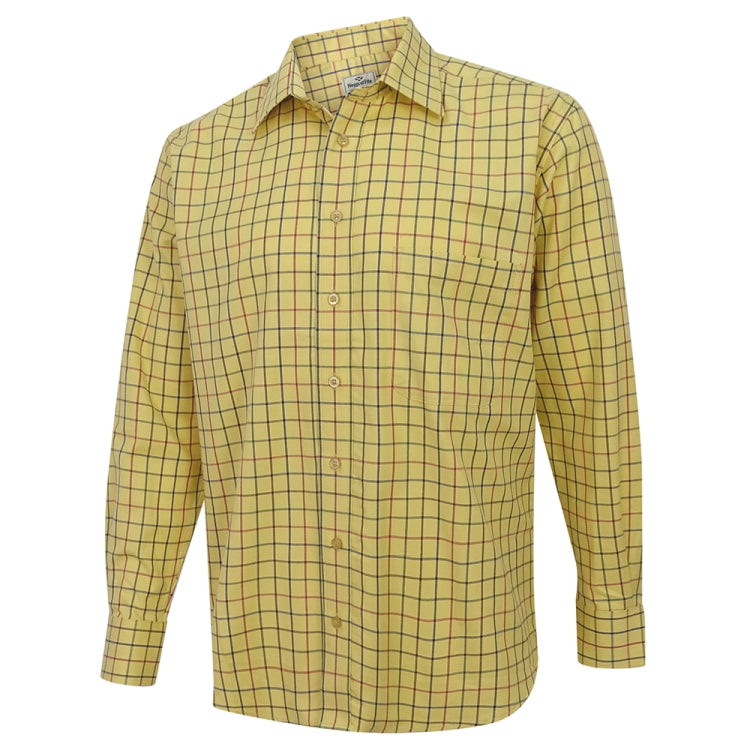 Hoggs Of Fife Governor Premier Tattersall Shirt - Gold Check