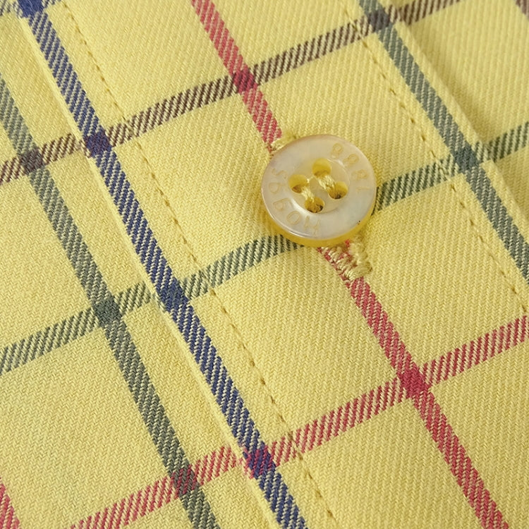 Hoggs Of Fife Governor Premier Tattersall Shirt - Gold Check