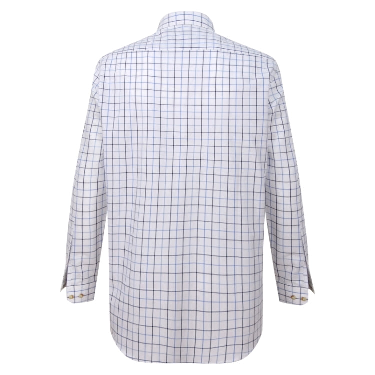 Hoggs Of Fife Viscount Premier Tattersall Shirt - White/Blue Check