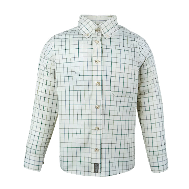 Jack Pyke Junior Countryman Shirt - Green Check