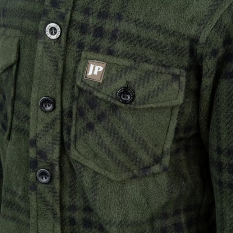 Jack Pyke Junior Polar Fleece Shirt - Green Check