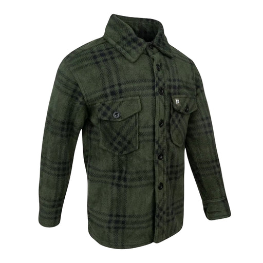 Jack Pyke Junior Polar Fleece Shirt - Green Check