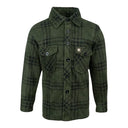 Jack Pyke Junior Polar Fleece Shirt - Green Check