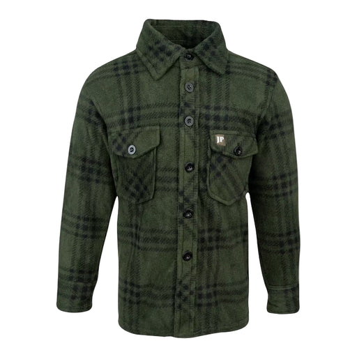 Jack Pyke Junior Polar Fleece Shirt - Green Check