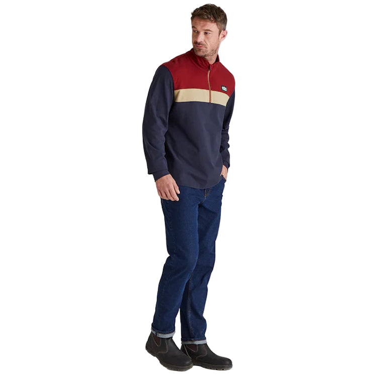 Ridgeline Backslider Rugby Top - Navy Multi