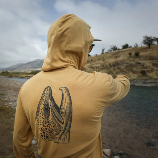 Rep Your Water Merino Breeze Hooded Sun Shirt - Rising Brown