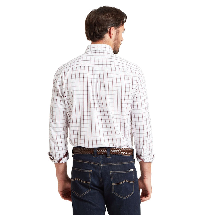 Schoffel Halesworth Tailored Shirt - Burgundy Check