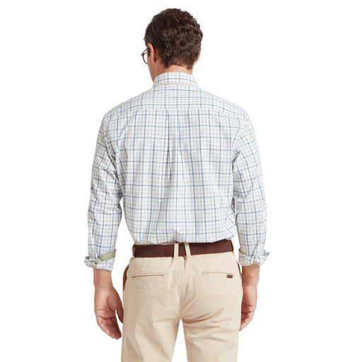 Schoffel Holkham Classic Shirt - Deep Ocean Blue/Agave Green