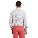 Schoffel Holkham Classic Shirt - Dark Pigeon Blue/Mauve Red