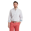 Schoffel Holkham Classic Shirt - Dark Pigeon Blue/Mauve Red