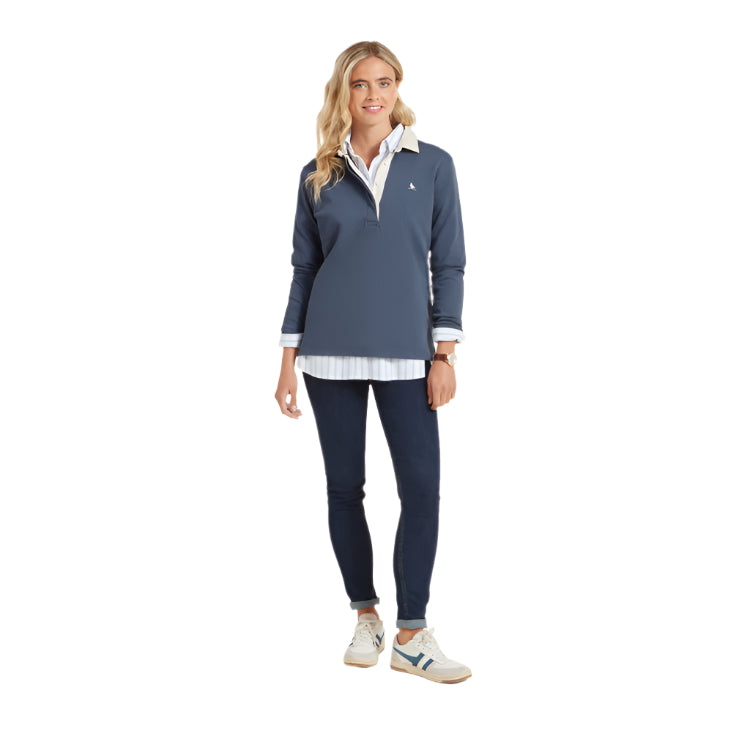 Schoffel Ladies Chapel Porth Rugby Shirt - Vintage Navy