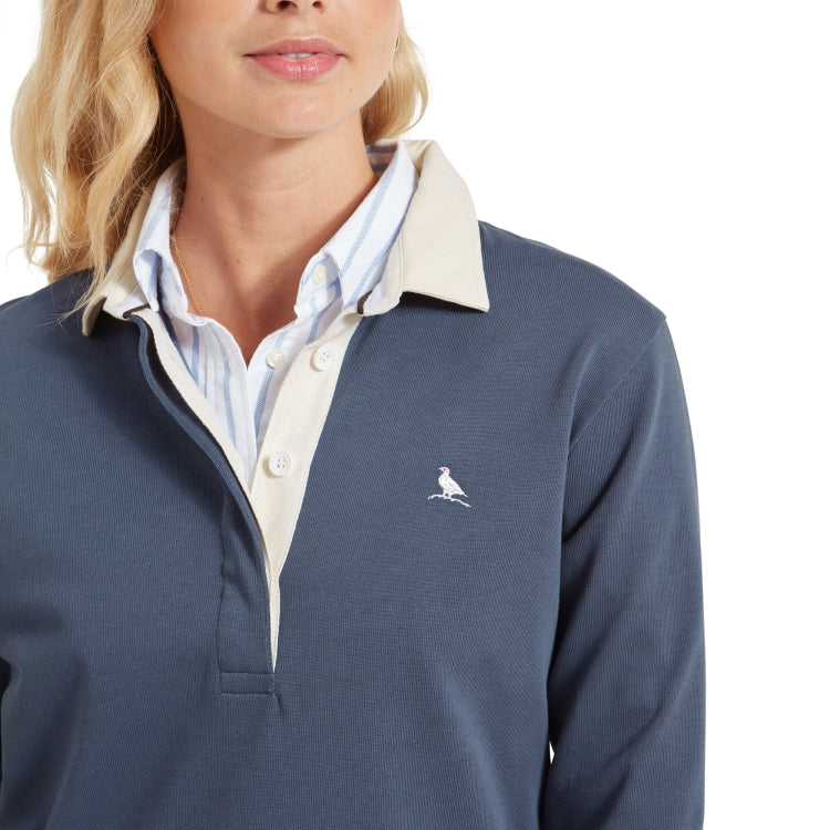 Schoffel Ladies Chapel Porth Rugby Shirt - Vintage Navy