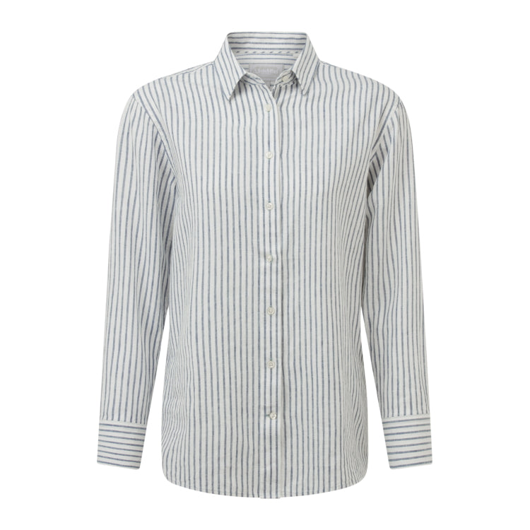 Schoffel Ladies Salthouse Linen Shirt - Blue Stripe