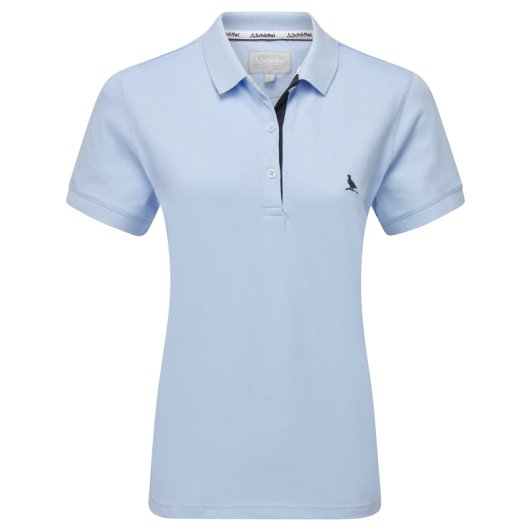 Schoffel Ladies St Ives Polo Shirt - Sky Blue
