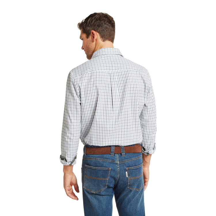 Schoffel Milton Tailored Shirt - Blueberry/Dark Khaki Green