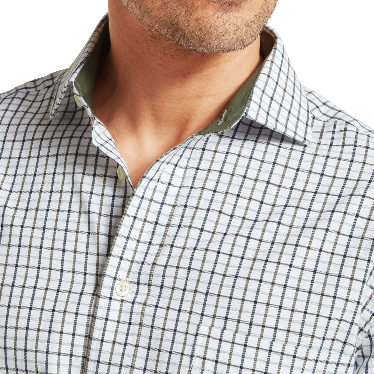 Schoffel Milton Tailored Shirt - Blueberry/Dark Khaki Green
