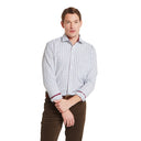 Schoffel Milton Tailored Shirt - Port/Lake Blue Check