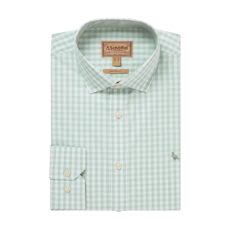 Schoffel Thorpeness Tailored Shirt - Aqua Sage