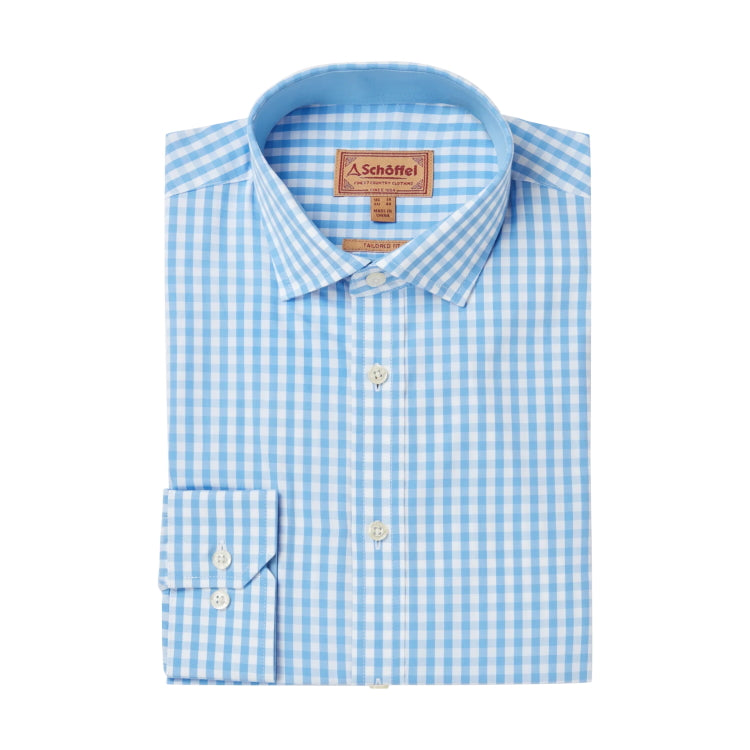 Schoffel Thorpeness Tailored Shirt - Blue Check