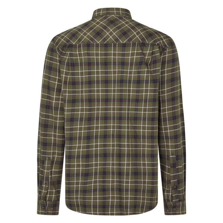 Seeland Glen Flannel Shirt - Grape Leaf/Dark Navy Check