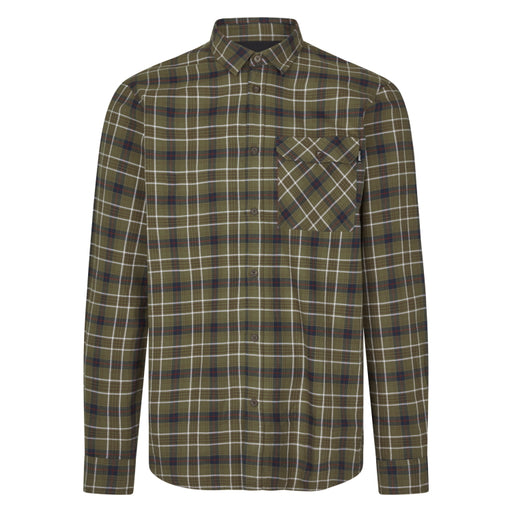 Seeland Glen Flannel Shirt - Grape Leaf/Dark Navy Check