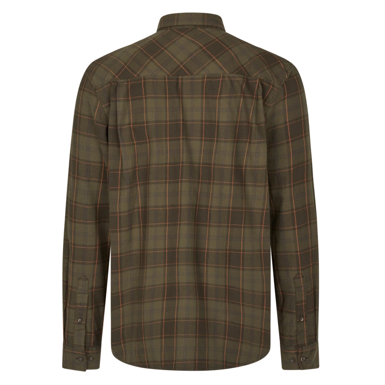 Seeland Glen Flannel Shirt - Pine Green/Dark Navy Check