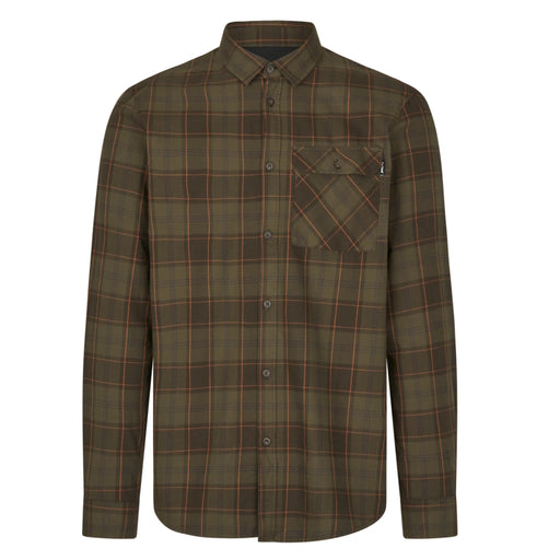 Seeland Glen Flannel Shirt - Pine Green/Dark Navy Check