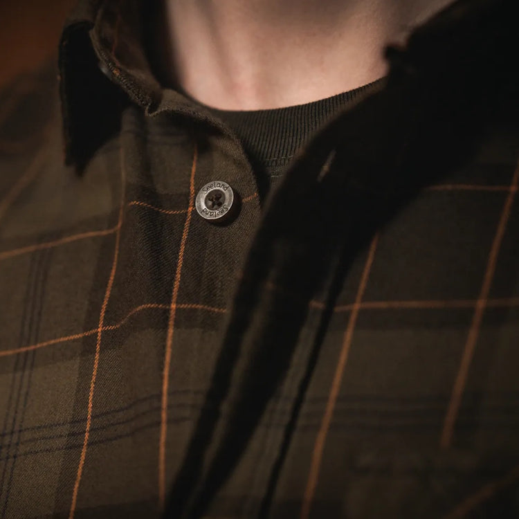 Seeland Glen Flannel Shirt - Pine Green/Dark Navy Check