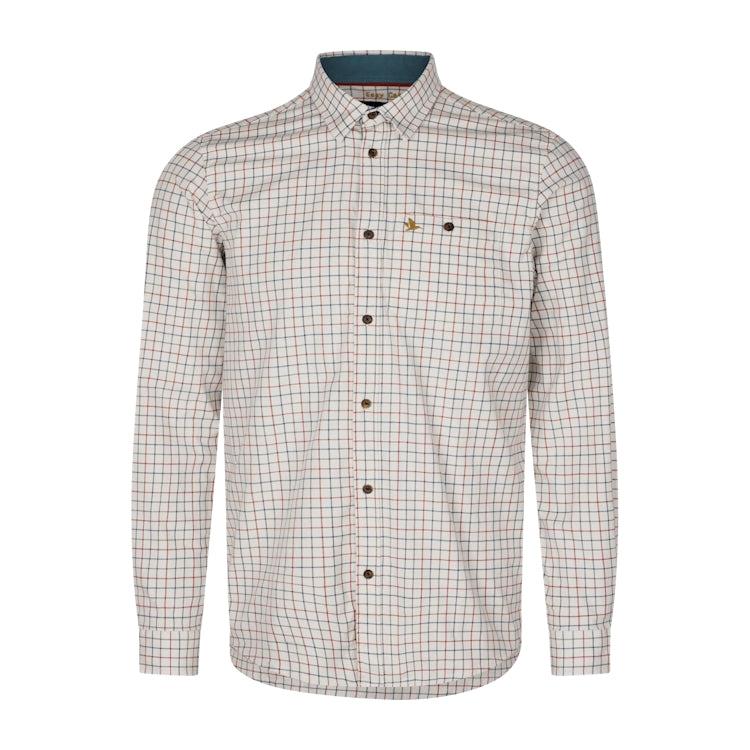 Seeland Oxford Shooting Shirt - Grape Leaf/Terracotta Check