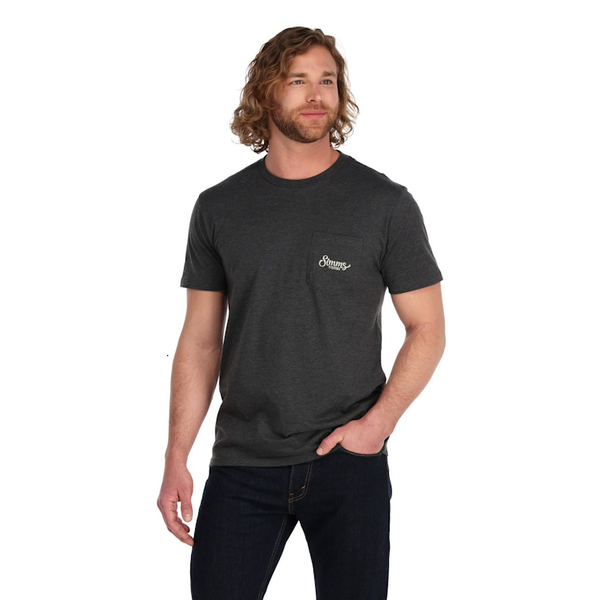 Simms Two Tone Pocket T-Shirt - Charcoal Heather