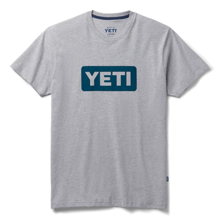 Yeti Logo Badge Premium Short Sleeve T-Shirt - Heather Grey