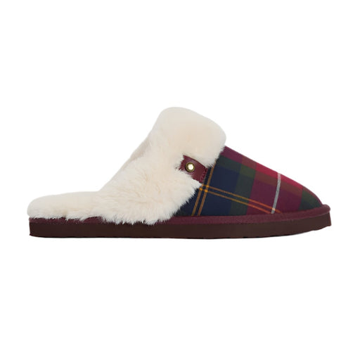 Barbour Ladies Claudia Tartan Mule Slipper - Winterberry Tartan