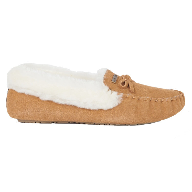 Barbour Ladies Maggie Moccasin Slippers - Camel