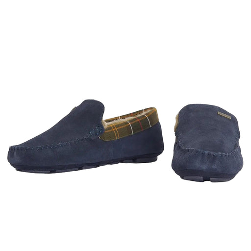Barbour Monty Slippers - Navy Suede