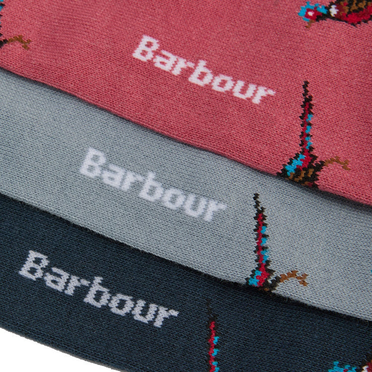 Barbour Pheasant Socks Gift Box - Earth Pink Mix