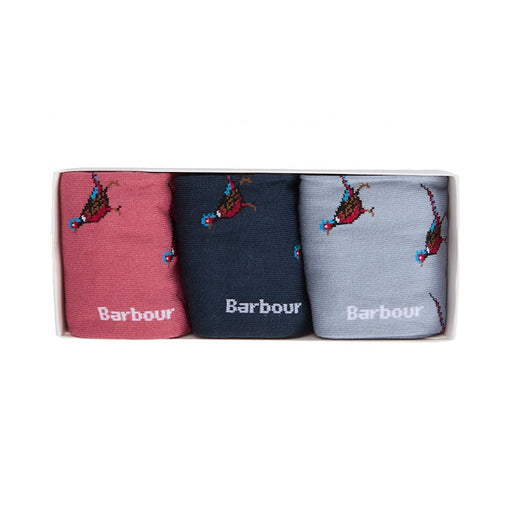 Barbour Pheasant Socks Gift Box - Earth Pink Mix 