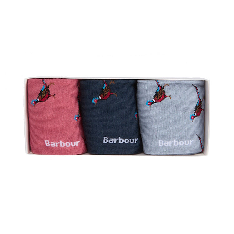 Barbour Pheasant Socks Gift Box - Earth Pink Mix 